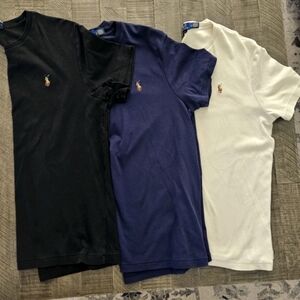 Ralph Lauren Classic Tees - Black, Navy, White 3x$50